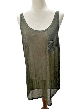 Awake Sheer Sleeveless Tank Top Women’s Size XL Lightweight Layering Top